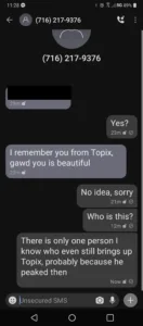 Luke Wenke text message screenshot