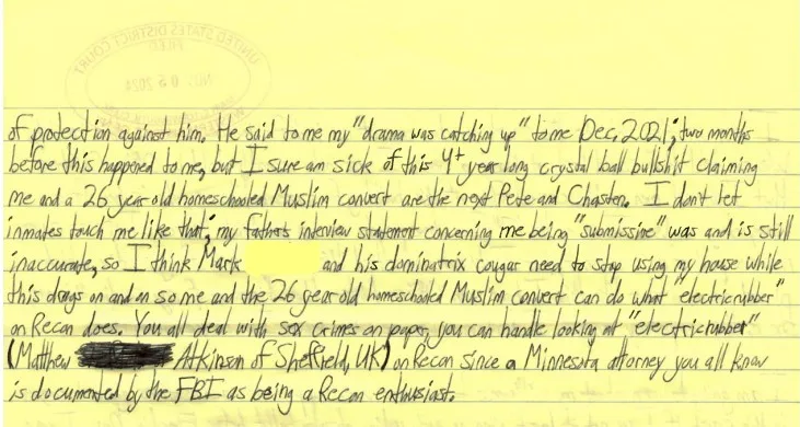 USA v. Luke Wenke Document 162 - Letter