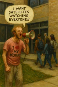 protester crazy man t-shirt i love my mommy