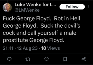 SCREENSHOTS: How Luke Wenke REALLY Feels About George Floyd