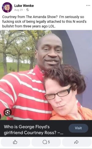 luke wenke racist facebook post george floyd 2023