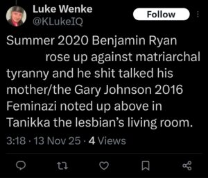 Luke Wenke Twitter Ryan Teeter obsession Twitter X