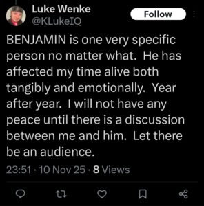 luke wenke cyberstalker ryan benjamin teeter obsession tweet twitter x north carolina olean ny