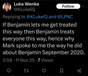 Luke Wenke Twitter Ryan Teeter obsession Twitter X