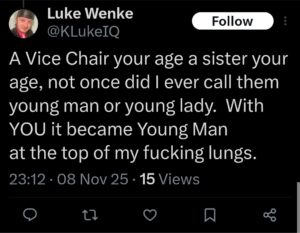 luke wenke cyberstalker ryan benjamin teeter obsession tweet twitter x north carolina olean ny