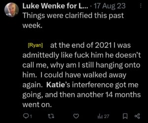 luke wenke ryan katie obsession 2023 