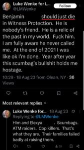 luke wenke ryan benjamin teeter obsession twitter x screenshot 2023