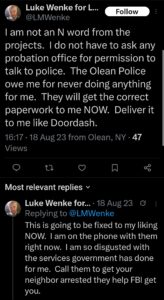 luke wenke ryan benjamin teeter obsession twitter x screenshot 2023 racist n word