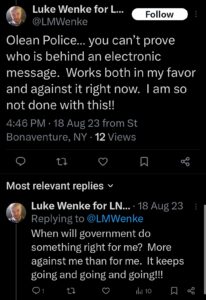 luke wenke self-pity demands owed  twitter screenshot 