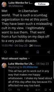 luke wenke twitter screenshot ryan benjamin obsession 2023