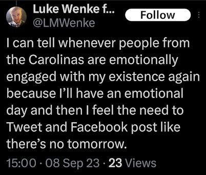 luke wenke feels emotionally connected to stalking victim ryan teeter's family x/twitter screenshot september 2023