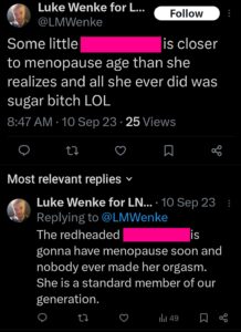 luke wenke x twitter screenshot katie obsession 2023