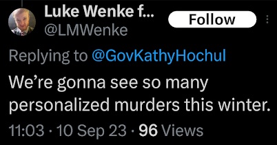 luke wenke predicts murders x/twitter screenshot september 2023