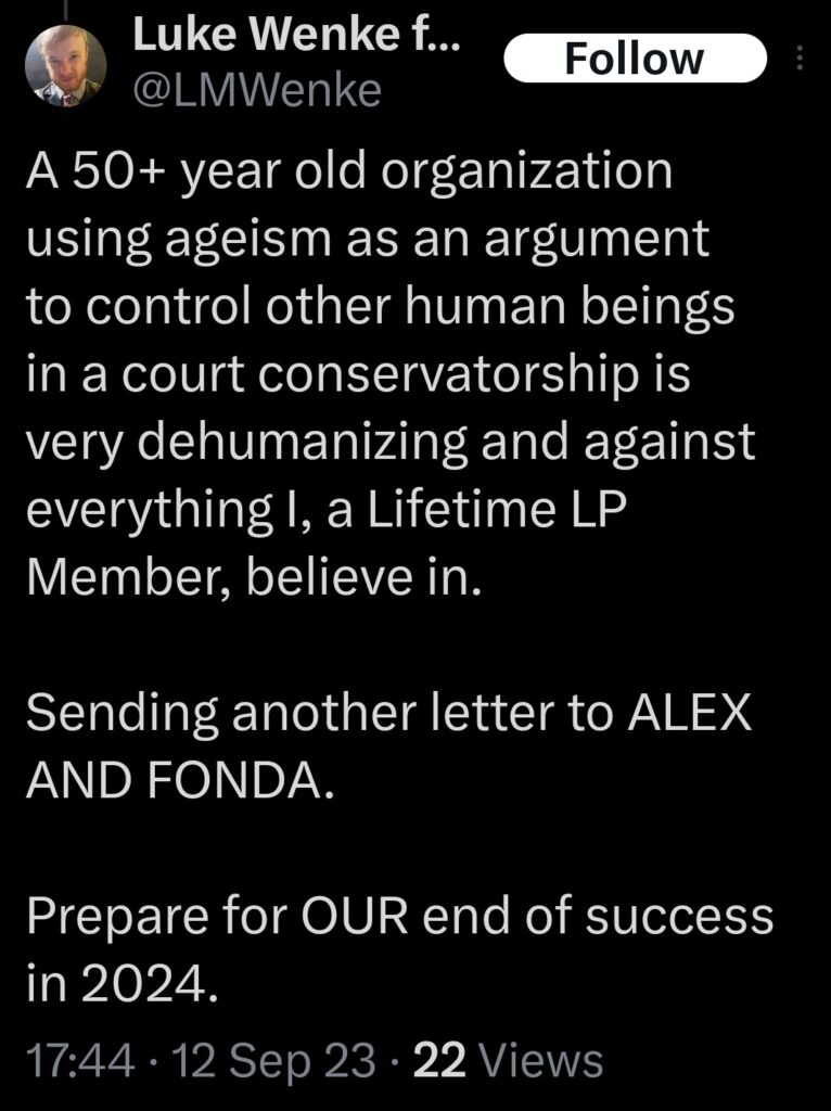 luke wenke x twitter screenshot letter writing obsession 2023