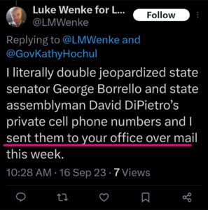 luke wenke x twitter screenshot letter writing obsession 2023