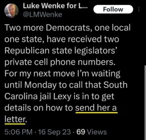 luke wenke x twitter screenshot letter writing obsession 2023