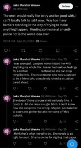 luke wenke tweet screenshot katie obsession 2023