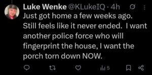 luke wenke self-pity demands owed  twitter screenshot
