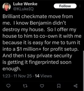 luke wenke ryan obsession twitter x screenshot 2025