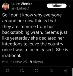 luke wenke tweet screenshot katie obsession 2023