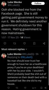 luke wenke x twitter screenshot katie obsession 2025