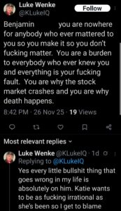 luke wenke twitter screenshot ryan benjamin obsession 2025