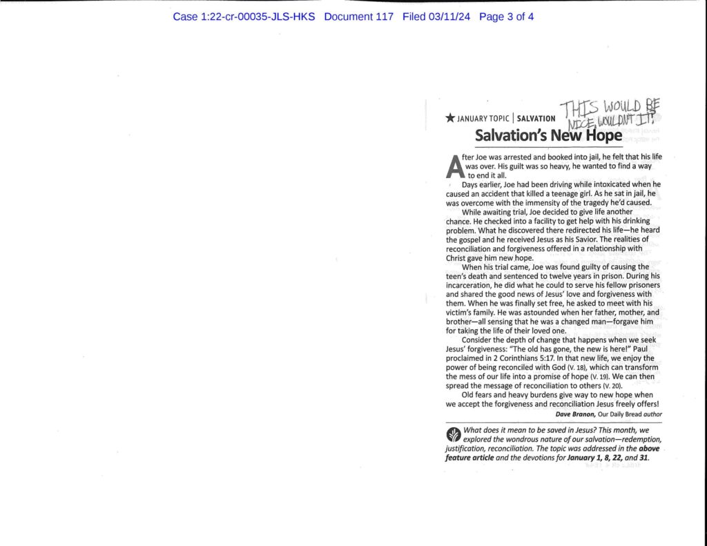 letter from luke wenke to the honorable john l. sinatra jr. march 2024