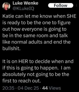 luke wenke antimilitary antiamerican x twitter screenshot 2025