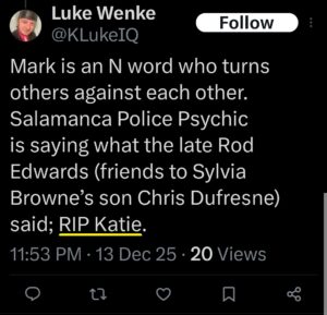 luke wenke katie obsession tweet twitter x screenshot 2025