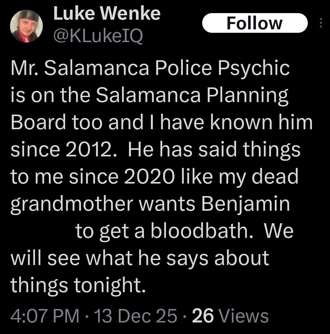 luke wenke x twitter screenshot ryan benjamin teeter obsession 2025