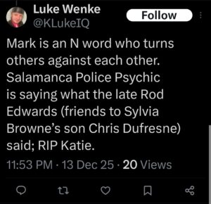 luke wenke x twitter screenshot racism n word