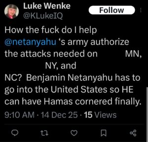 luke wenke twitter rant rage anger antipolice olean ny threats against victims