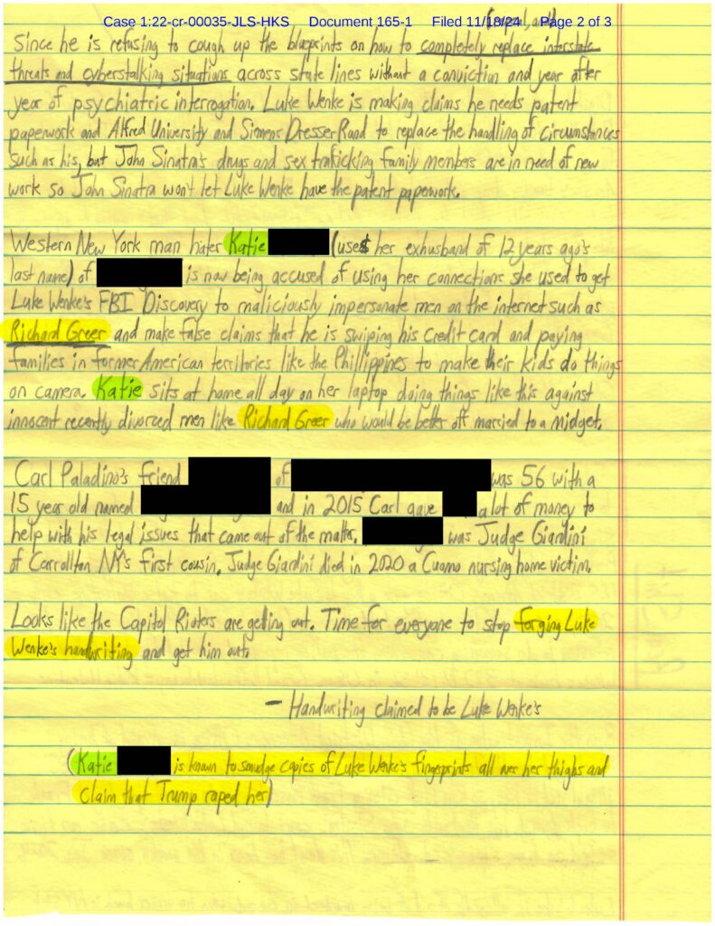 letter from luke wenke to the honorable john l. sinatra jr. 11/2024