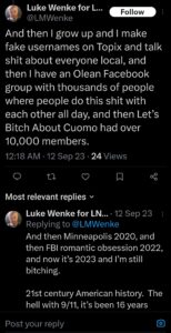 luke wenke topix tweet obsessed stalker serial stalker