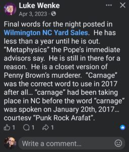 luke wenke facebook 2023 ryan benjamin teeter obsession 