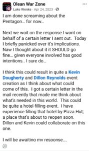 luke wenke facebook screenshot life22 2023