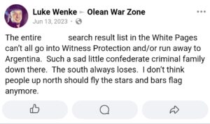 facebook screenshot luke wenke ryan obsession 2023