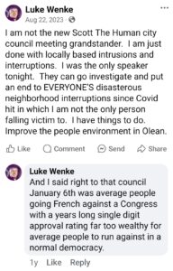 facebook screenshot luke wenke 2023