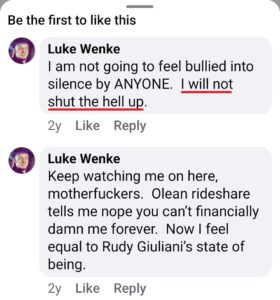 luke wenke benjamin ryan teeter obsession facebook screenshot 2023