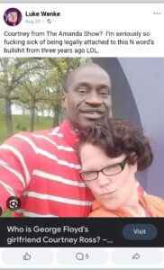 luke wenke facebook screenshot racist george floyd 2023