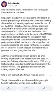 luke wenke facebook screenshot katie obsession 2023