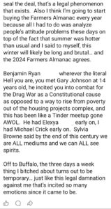 luke wenke facebook screenshot double proxy marriage montana 2023 ryan teeter obsession stalker erotomania