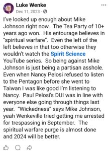 luke wenke facebook screenshot wenkeville 2023