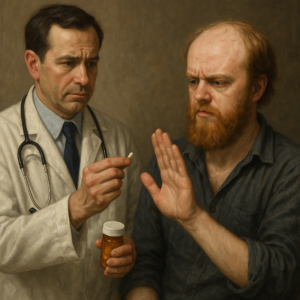 not luke wenke mental patient balding white man refusing medication doctor