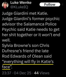 luke wenke x twitter screenshot threats katie obsession 2025