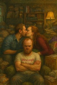 not luke wenke jealous of mommy and boyfriend angry balding white man mommy's boy t-shirt