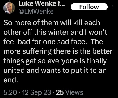 luke wenke fantasizing about his victims killing each other september 2023