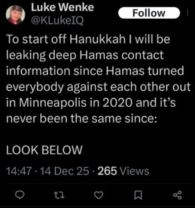 luke wenke x twitter screenshots dox leak information 2025