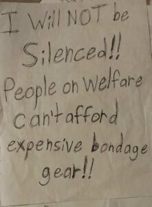 luke wenke i will not be silenced!! people on welfare can't afford expensive bondage gear