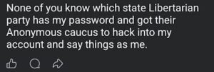 screenshot of a december 2023 facebook post by luke wenke denying mentall illness and mocking the court